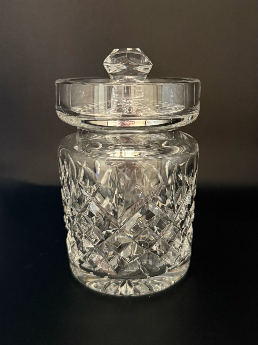 Waterford Crystal Honey/Jelly/Jam Jar with Lid Adds Elegant Touch to Your Table